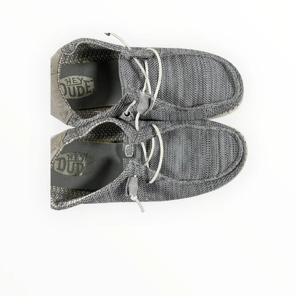 Hey Dude Wally Sox Men's Shoes Size W10 Grey Knit Slip-On Lightweight Comfort